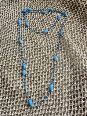 Turquoise Beaded Long Necklace - Women Jewelry
